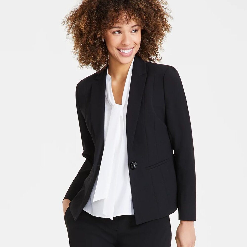Kasper Black 2 Piece Suit Size 18